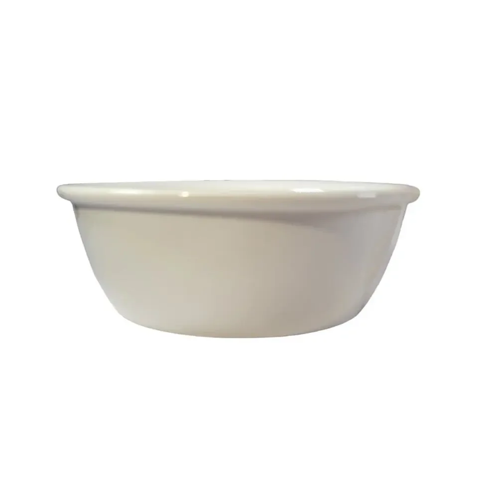 Elevated Bamboo Dog Bowl Stand with White Bowls